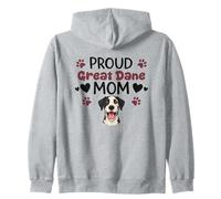 Proud Dane Mom Great Dane Dog Lover Zip Hoodie