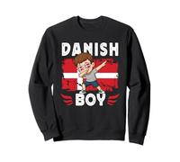 Proud Danish Boy Dab Pose Danish Son Guy Denmark Flag Sweatshirt