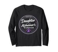 Proud Daughter Alzheimer’s Warrior Support Ribbon Purple Long Sleeve T-Shirt