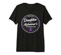 Proud Daughter Alzheimer’s Warrior Support Ribbon Purple Premium T-Shirt