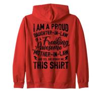 Proud Daughter In Law Of A Freaking Awesome Mother In Law Zip Hoodie