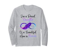 Proud Daughter of a Beautiful Mom in Heaven Infinity Feather Long Sleeve T-Shirt