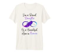 Proud Daughter of a Beautiful Mom in Heaven Infinity Feather Premium T-Shirt