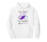 Proud Daughter of a Beautiful Mom in Heaven Infinity Feather Pullover Hoodie