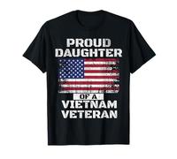 Proud Daughter of A Vietnam Veteran Flag USA Family Matching T-Shirt