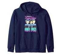 Proud Daughters of the Armed Forces Family Pride Zip Hoodie