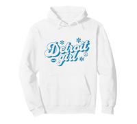 Proud Detroit Girl Retro Groovy City Pullover Hoodie