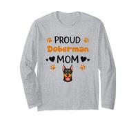 Proud Dobie Mom Doberman Pinscher Dog Lover Long Sleeve T-Shirt