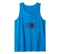 Proud Dog Lady: Canine Lover's Silhouette and Paw Prints Tank Top, Men, Sapphire, S