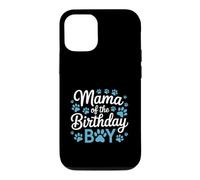 Proud Dog Mom Blue Pawprint Birthday Party Design Case for iPhone 12/12 Pro