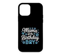 Proud Dog Mom Blue Pawprint Birthday Party Design Case for iPhone 12 mini