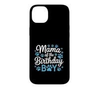 Proud Dog Mom Blue Pawprint Birthday Party Design Case for iPhone 14 Plus