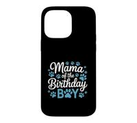 Proud Dog Mom Blue Pawprint Birthday Party Design Case for iPhone 14 Pro Max