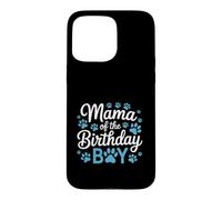 Proud Dog Mom Blue Pawprint Birthday Party Design Case for iPhone 15 Pro Max