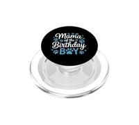 Proud Dog Mom Blue Pawprint Birthday Party Design PopSockets PopGrip for MagSafe