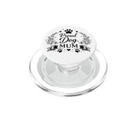Proud Dog Mum Floral Paw Print Design PopSockets PopGrip for MagSafe