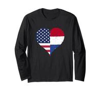 Proud Dutch American on Koningsdag A USA Netherlands Flag Long Sleeve T-Shirt