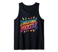 Proud Educational Rockstar Teacher Band Camp Choir Inspire Tank Top