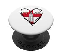 Proud English Boy Girl Dad Mom Aunt Hello England Flag Heart PopSockets Adhesive PopGrip