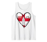 Proud English Boy Girl Dad Mom Aunt Hello England Flag Heart Tank Top