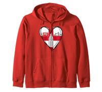 Proud English Boy Girl Dad Mom Aunt Hello England Flag Heart Zip Hoodie