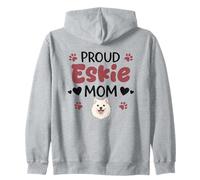 Proud Eskie Mom American Eskimo Dog Dog Lover Zip Hoodie