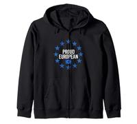 Proud European Union Patriotic Stars Merch Zip Hoodie
