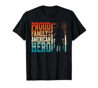 Proud Family of an Hero Value Graphic T-Shirt, Men, Black, S