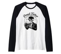 Proud Father of Some Kids Funny Gift Raglan Baseball Tee
