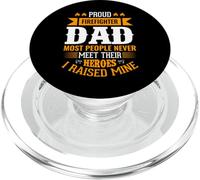 Proud Firefighter Dad Most People Never Meet Their Heroes PopSockets PopGrip for MagSafe