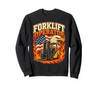Proud Forklift Operator Warehouse Driver American Forklift Sweatshirt