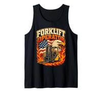 Proud Forklift Operator Warehouse Driver American Forklift Tank Top