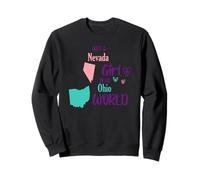 Proud girl Design Just a Nevada girl in an Ohio World Sweatshirt
