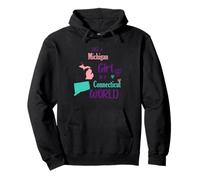 Proud Girl Just a Michigan girl in a Connecticut World Pullover Hoodie
