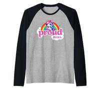 Proud Girl Rainbow Unicorn LGBTQ+ Design Raglan Baseball Tee