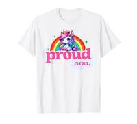 Proud Girl Rainbow Unicorn LGBTQ+ Design T-Shirt