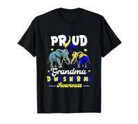 Proud Grandma Down Syndrome Awareness Two Cute Elephants T-Shirt