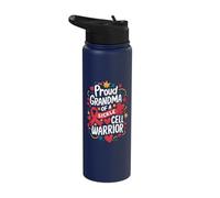 Proud Grandma of A Sickle Cell Warrior Sickle Cell Awareness Stainless Steel Insulated Water Bottle