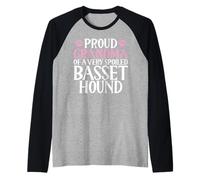 Proud Grandma of a Very Spoiled Basset Hound Raglan Baseball Tee