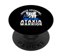 Proud Grandma of an Ataxia Warrior Elephant Design PopSockets Adhesive PopGrip