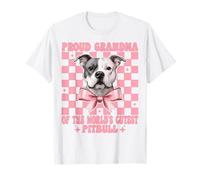 Proud Grandma of The World's Cutest Pitbull Dog Coquette Bow T-Shirt