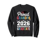 Proud Grandpa 2026 Kindergarten Graduate Retro Class Sweatshirt