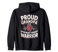 Proud Grandpa Of An Open Heart Surgery Warrior Zip Hoodie