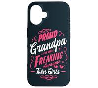 Proud Grandpa of Some Freaking Awesome Twin Girls Twins Case for iPhone 16