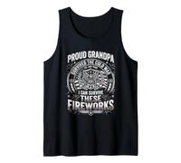 Proud Grandpa Survived The Cold War Fireworks Badge Tank Top