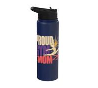 Proud Gym Mom Workout Fitness Mother Strong Stainless Steel Insulated Water Bottle