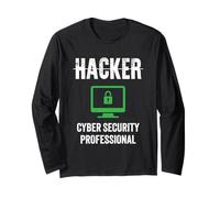 Proud Hackers Job Title Cyber Security Professional Shield Long Sleeve T-Shirt