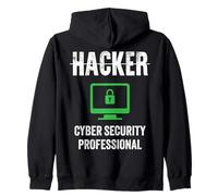 Proud Hackers Job Title Cyber Security Professional Shield Zip Hoodie