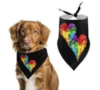 Proud Hearts Dog Bandana Puppy Cat Scarfs Bibs Washable Triangle Kerchief Pet Gifts