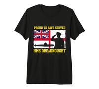 Proud HMS Dreadnought Veteran Flag UK British Submarine Premium T-Shirt